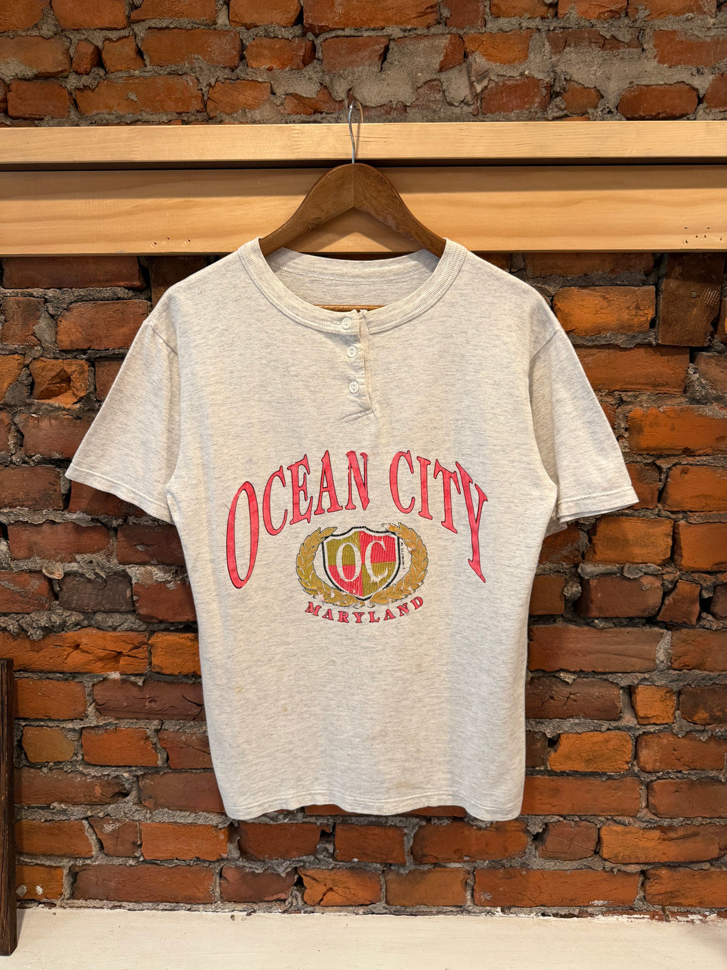 Vintage Early 90s Ocean City Maryland Button Tee (S)