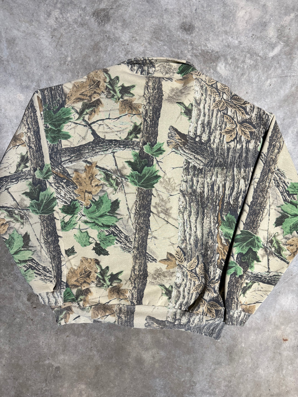 Vintage Jerzees Outdoors Camo Quarterzip Sweatshirt (2XL)