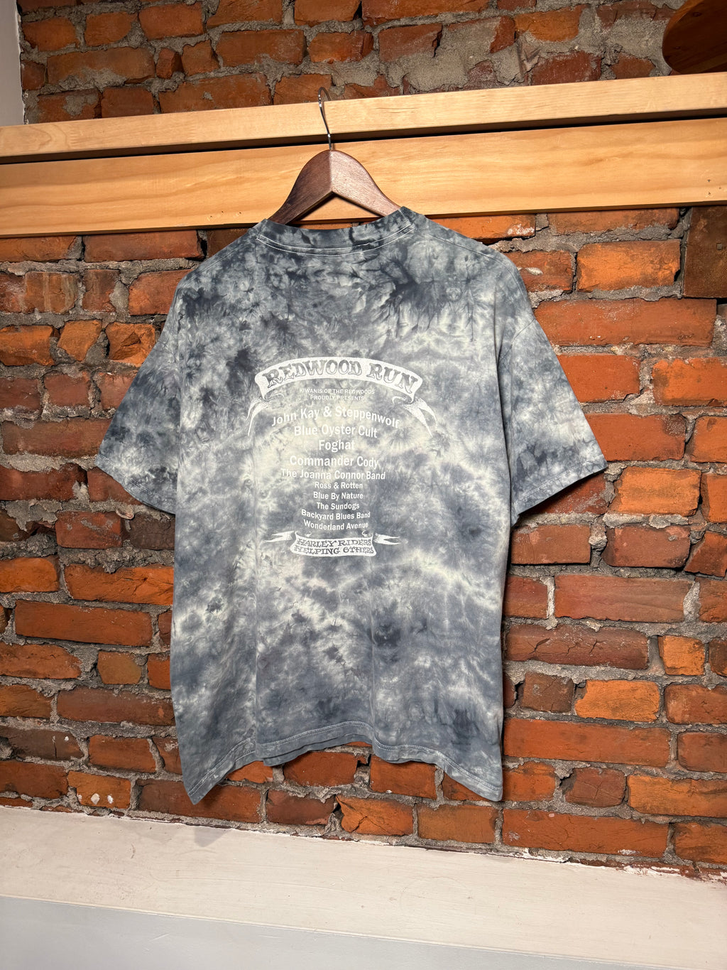 Vintage 1998 Redwood Run Motorcycle/Music Fest Tie Dye Shirt (XL)