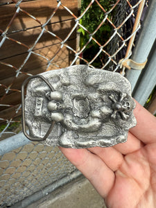 Vintage Trust Me Skull Belt Buckle