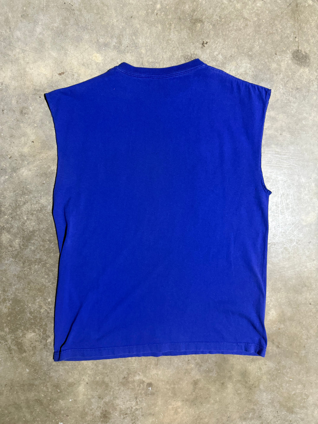 Vintage Hugo Boss Blue Cutoff Tee (L)