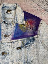 Load image into Gallery viewer, Vintage 1992 Pittsburgh Bedazzled Hand Painted Lee Jean Jacket (M)
