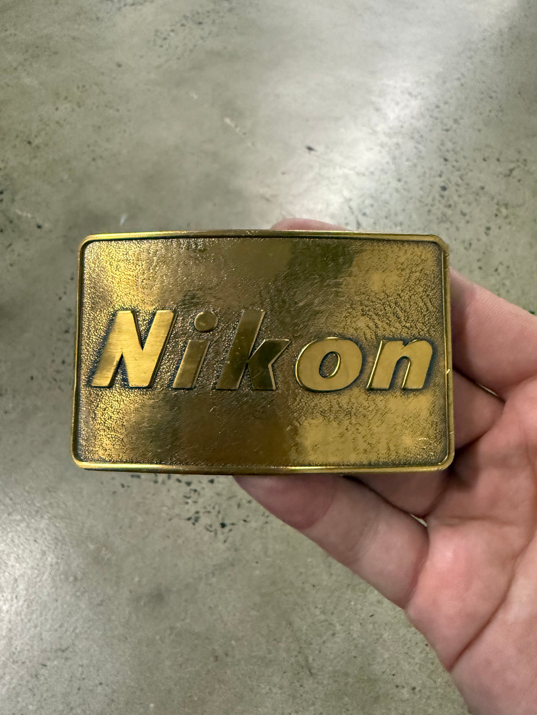 Vintage Nikon Camera Belt Buckle