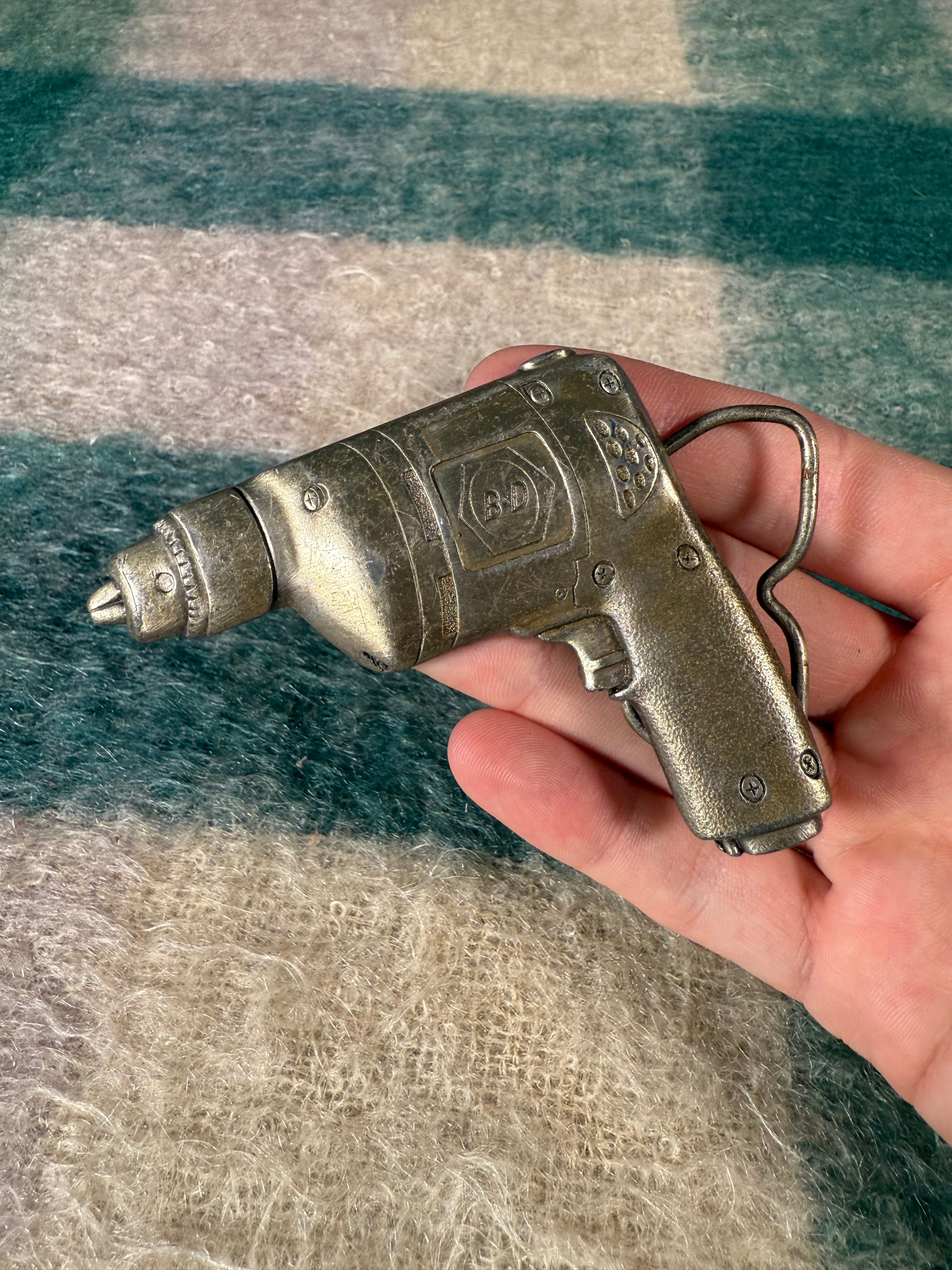 Vintage 1982 Black & Decker Drill Belt Buckle