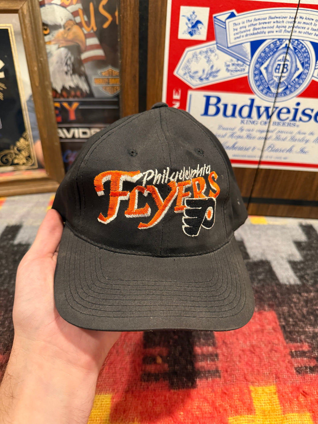 Vintage 90s Philadelphia Flyers Faded SnapBack Hat