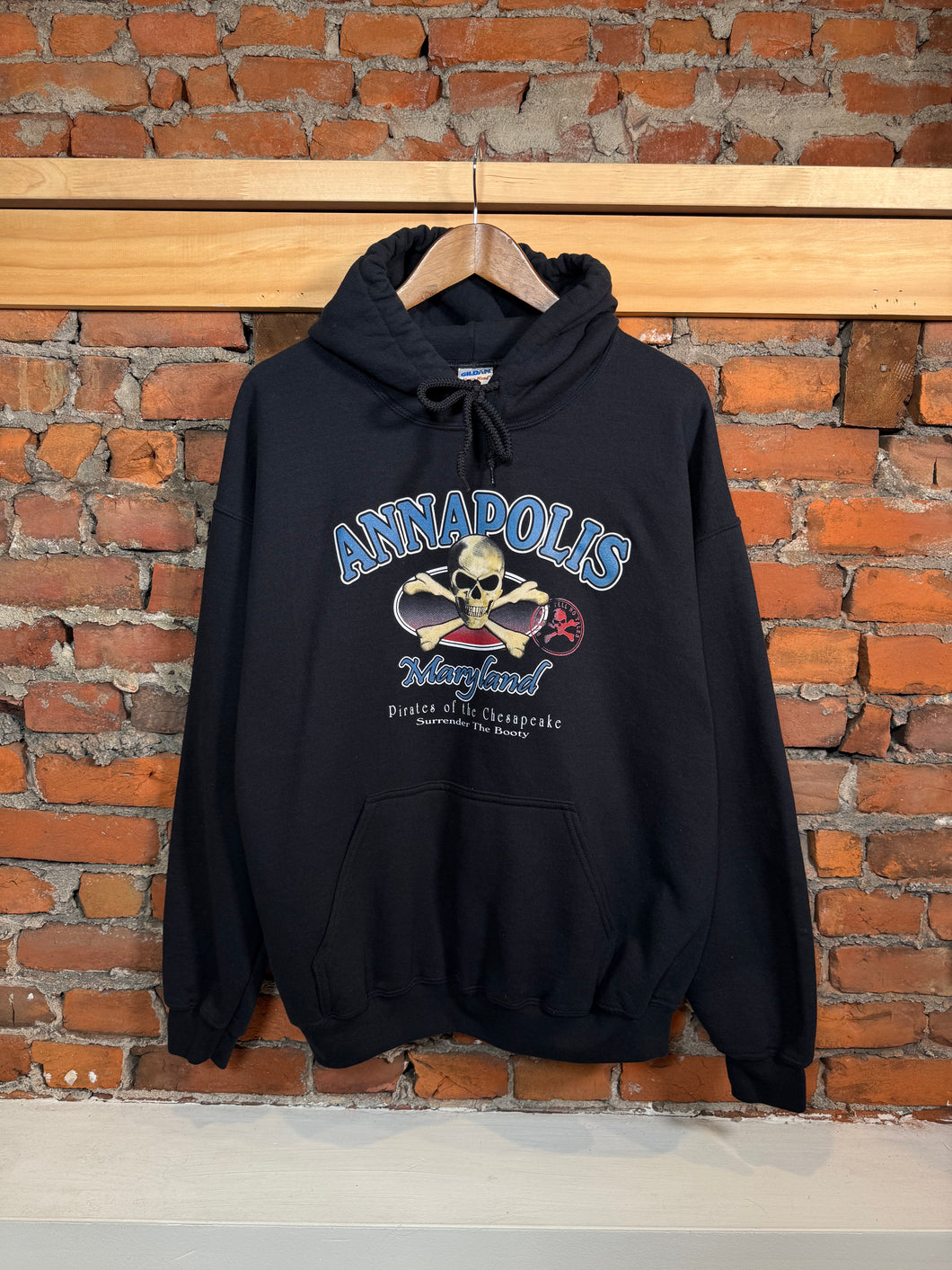 2000s Annapolis Skull and Cross Bones Hoodie (L)