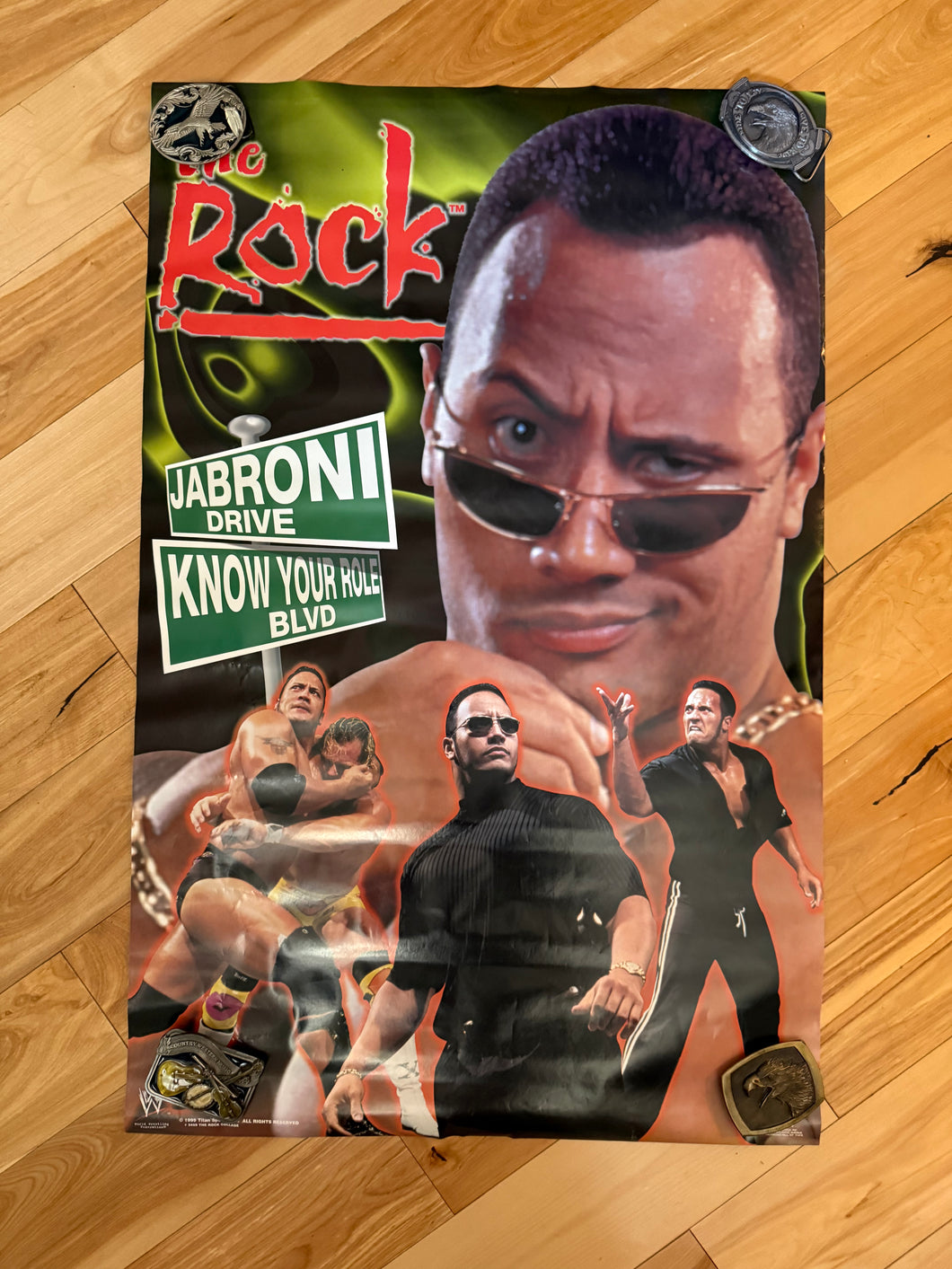 Vintage The Rock WWF Jabroni Drive Poster (22x24.5inch)