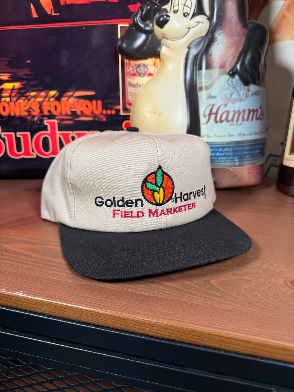 Vintage Golden Harvest Field Marketer K Products Snapback Hat