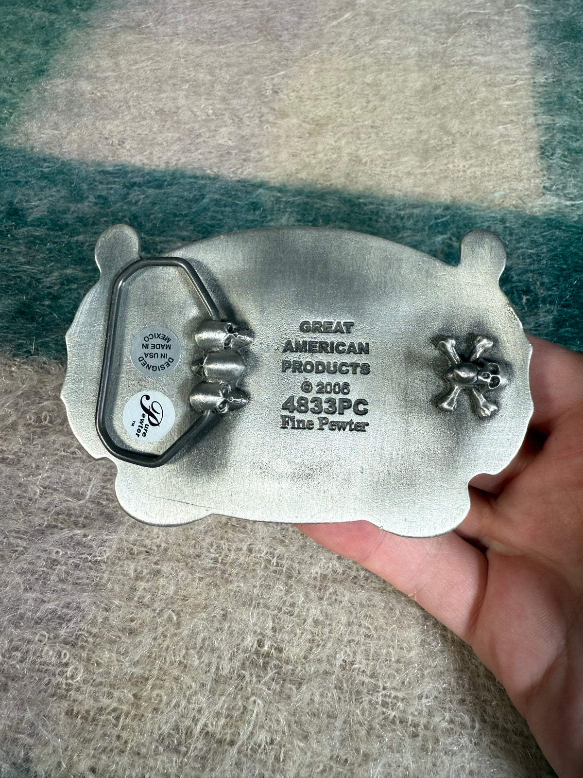 Vintage 2000s Skull Butterfly Belt Buckle