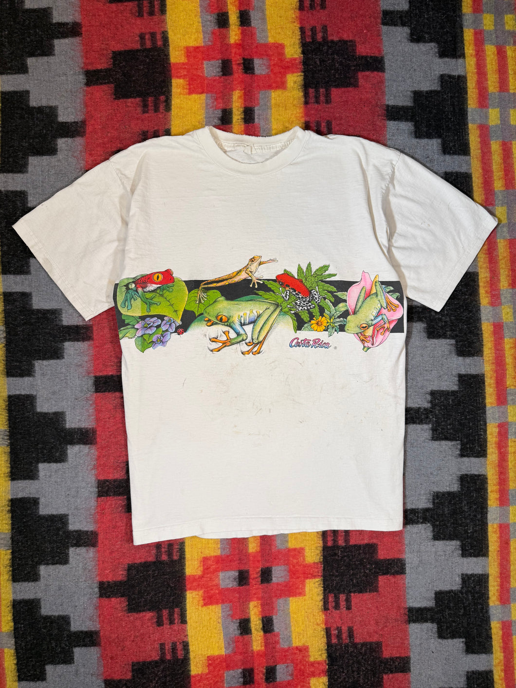 Vintage Distressed Frog Double Sided Shirt (XL)