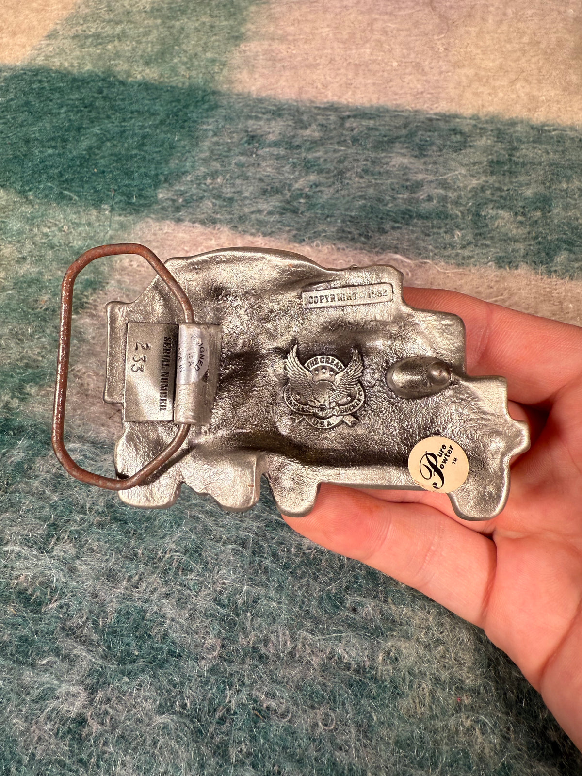 Vintage Cement Mixer No Color Belt Buckle