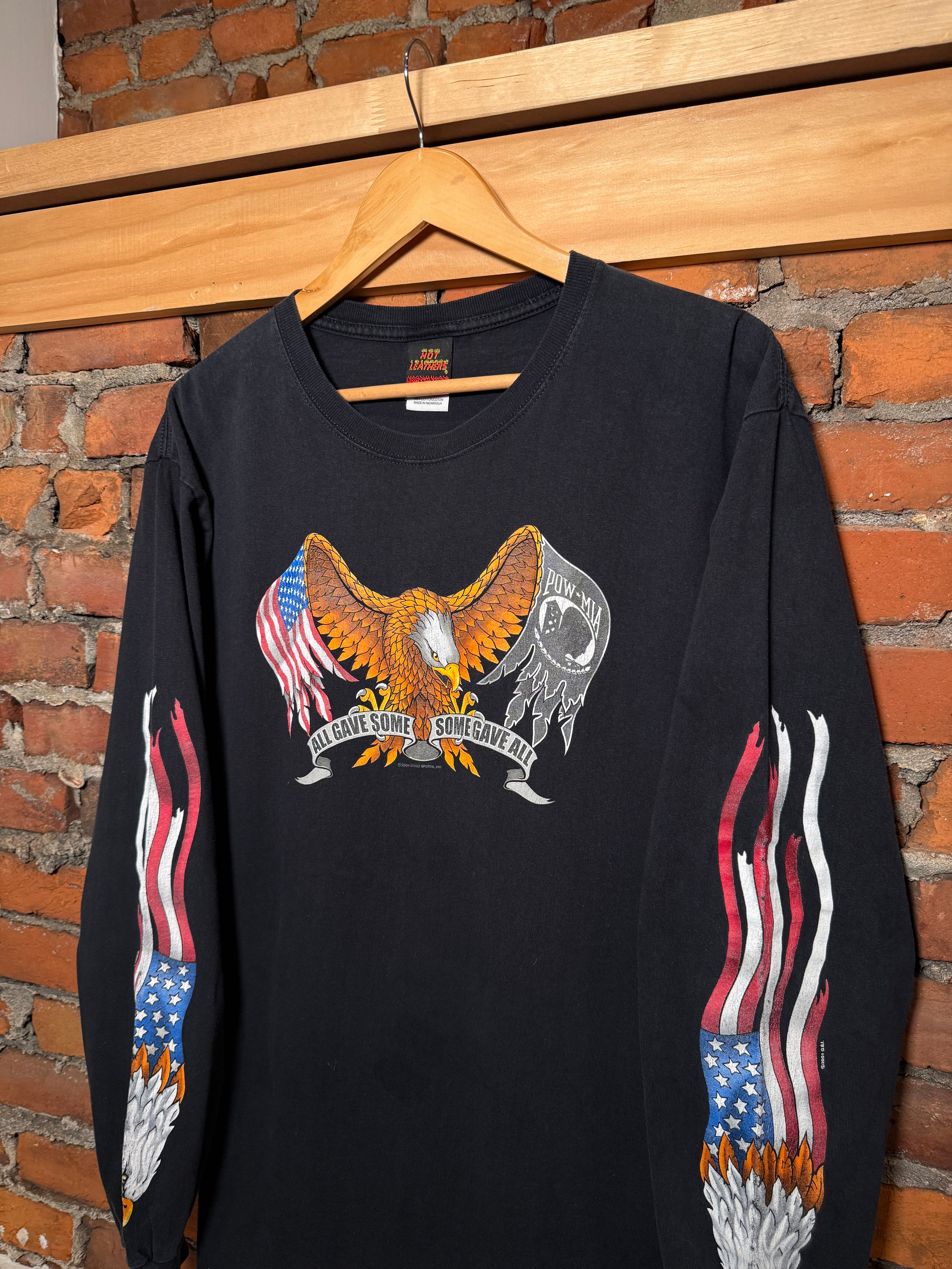 Vintage Pitbull Leather Leather Company Longsleeve Biker Shirt (L)