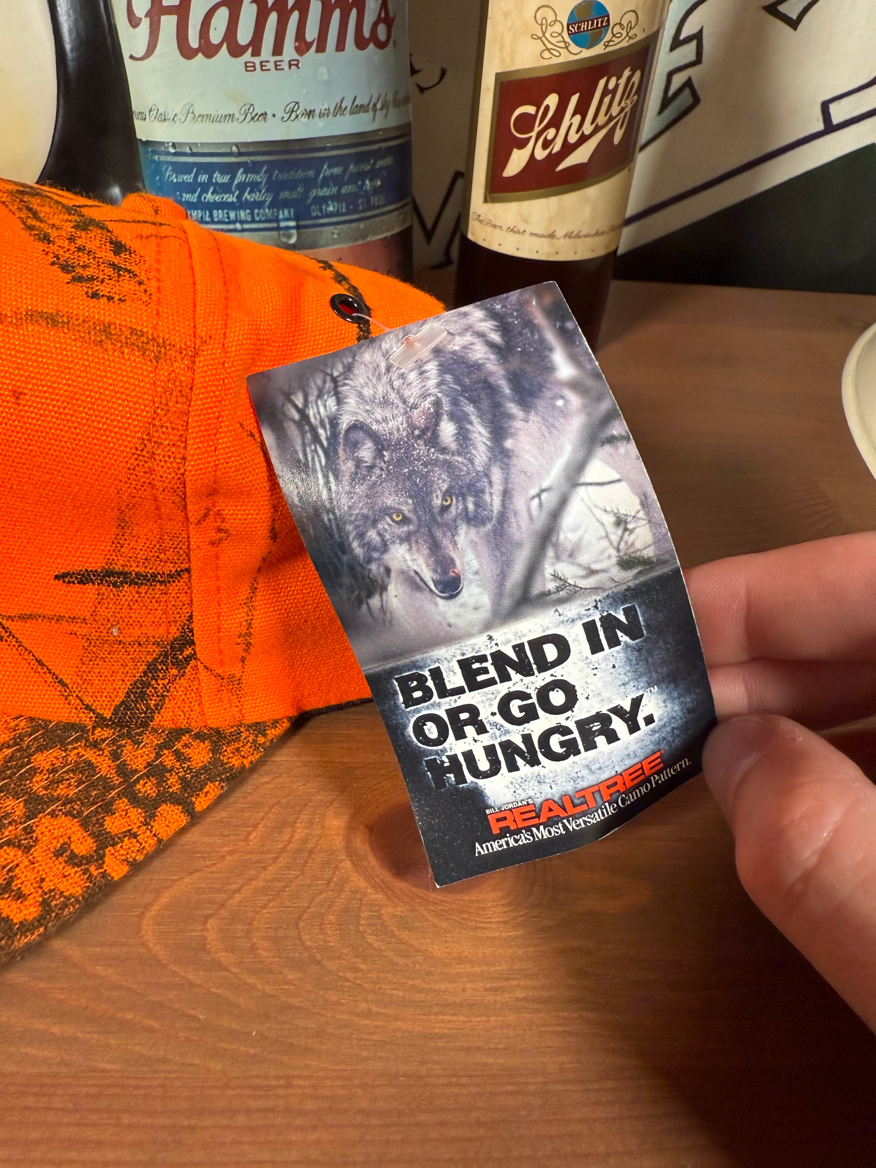 Vintage Golden Harvest Realtree Orange Camo K Products Snapback