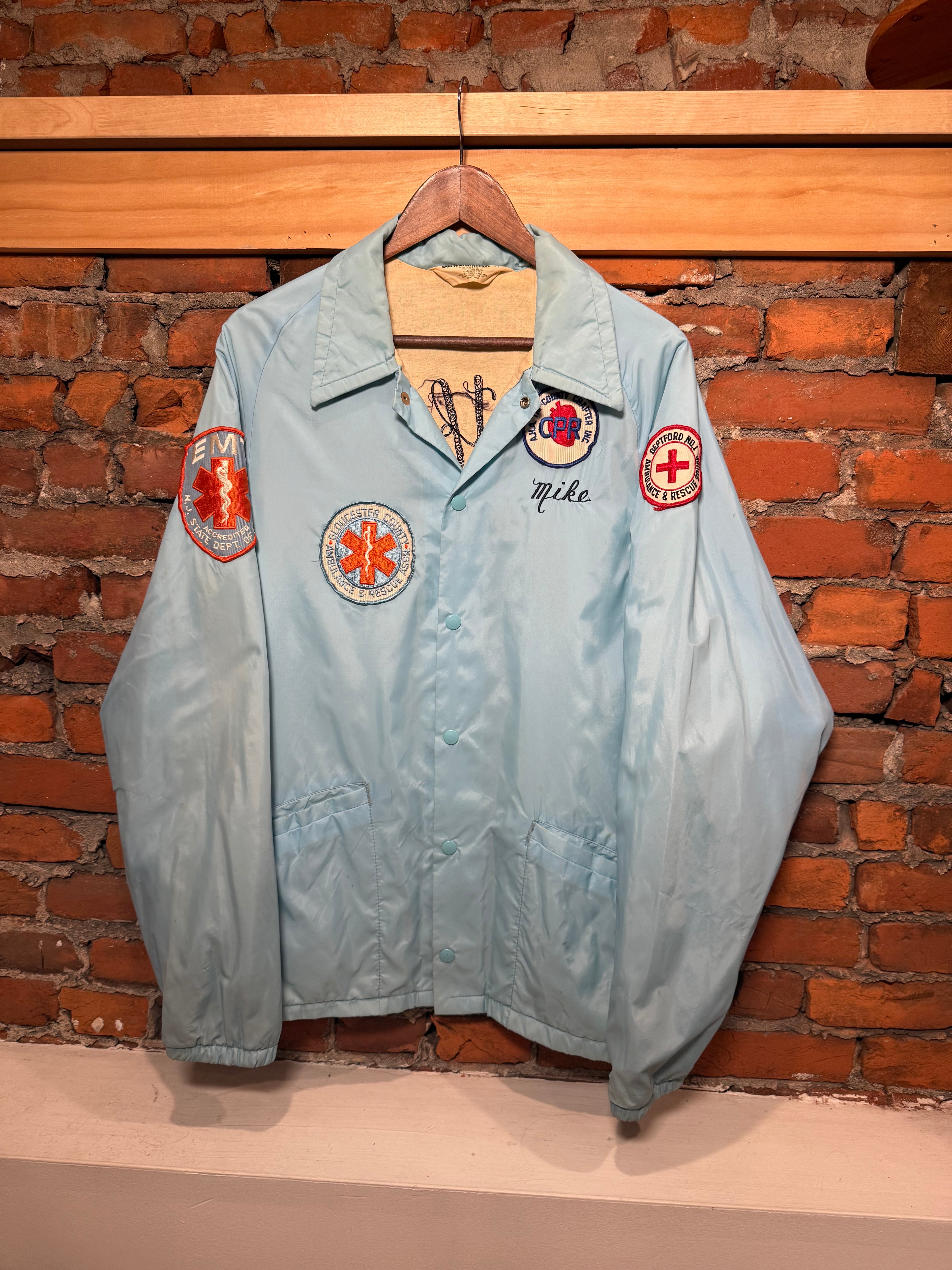 Vintage 70s Deptford Rescue Chainstitched Patch Jacket (L)
