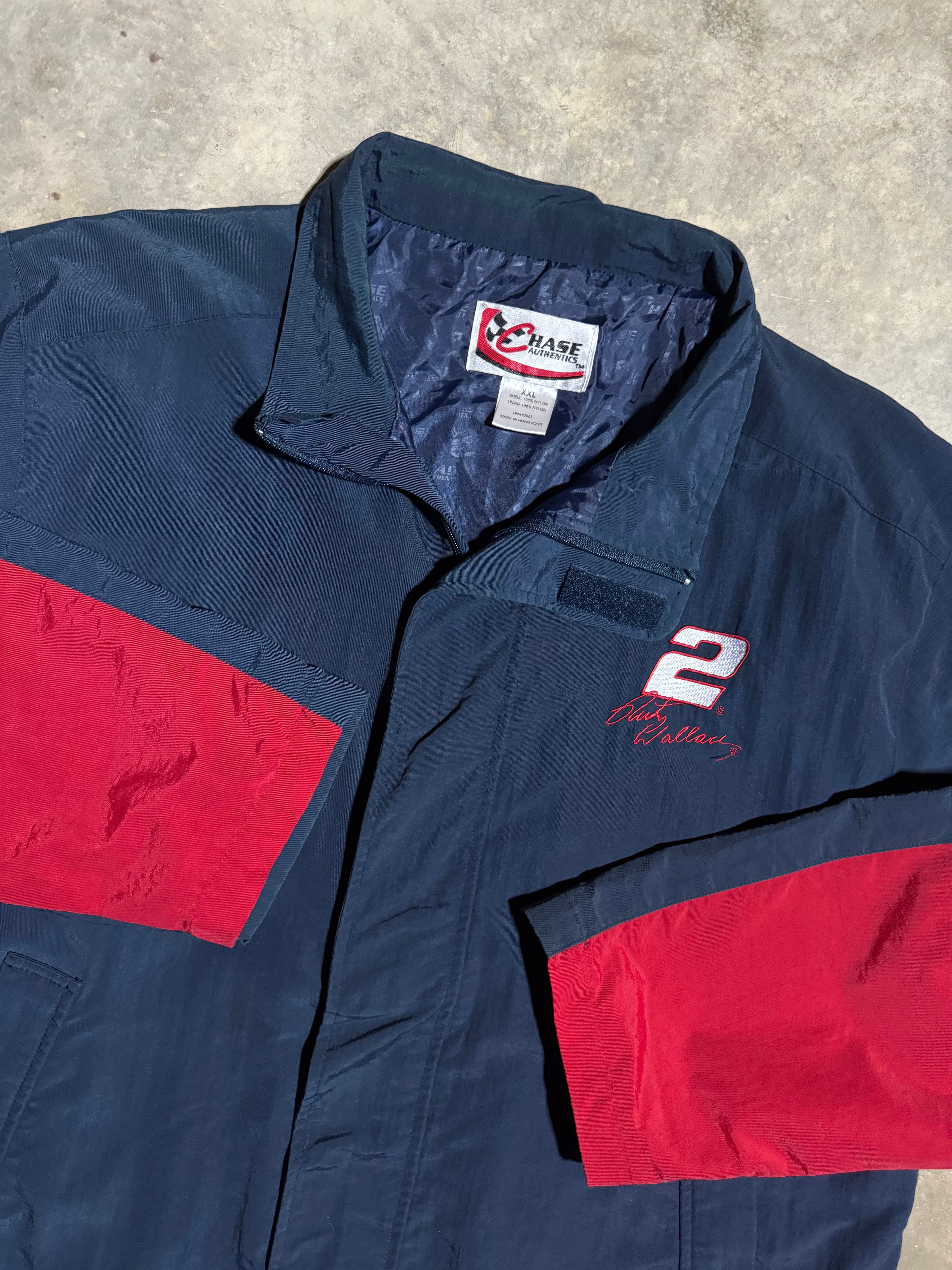 Vintage Miller Lite Racing Rusty Wallace Nascar Windbreaker (2XL)