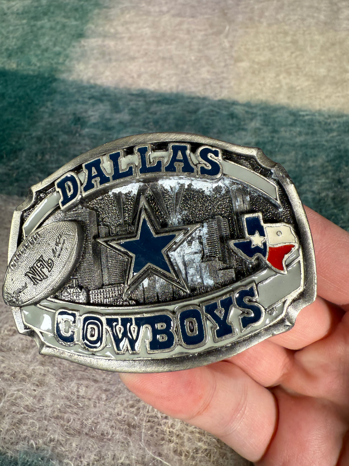 Vintage Dallas Cowboys Skyline Belt Buckle