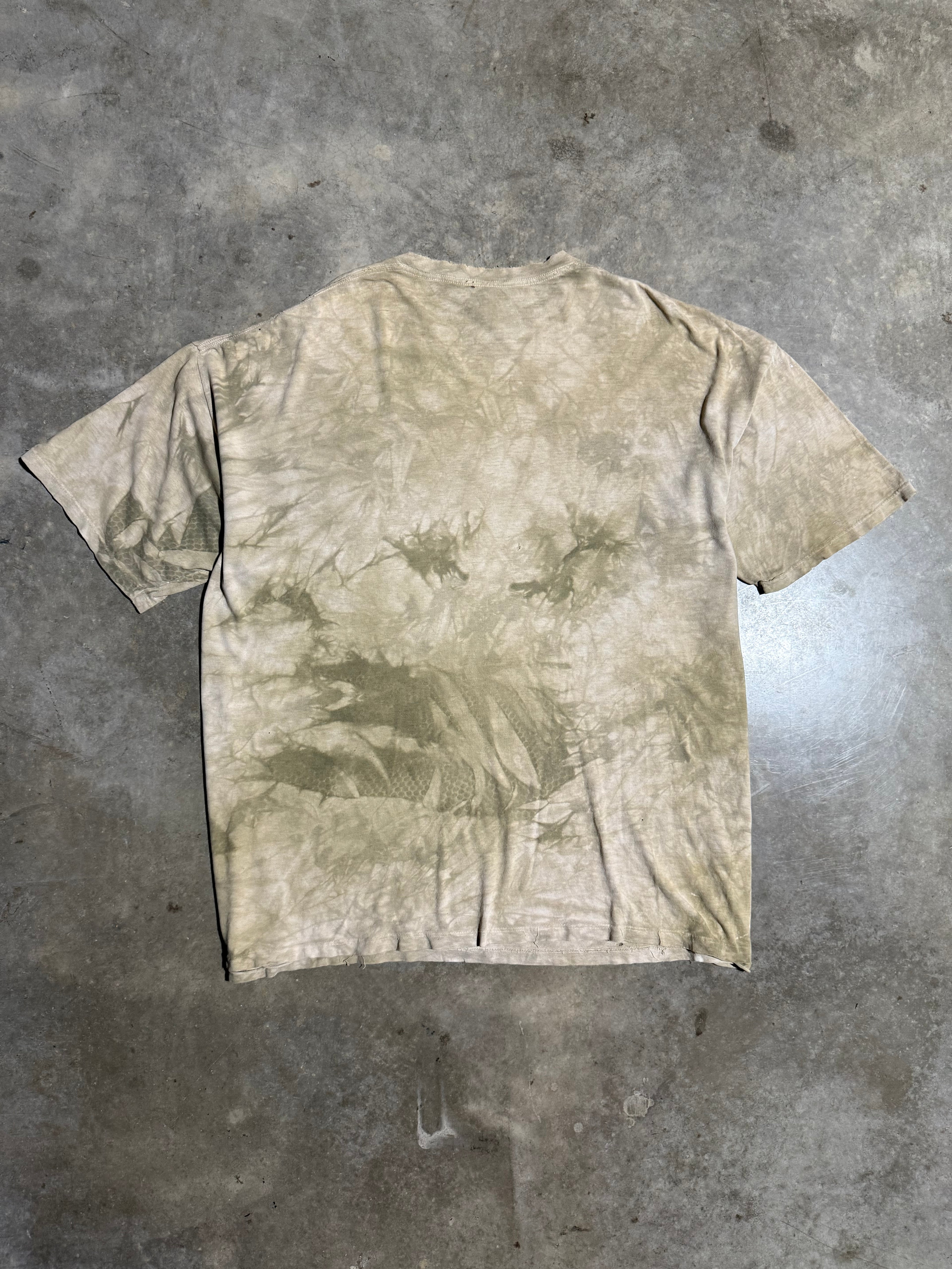 Vintage 90s Running Horse Dyed Distressed T-Shirt (2XL)
