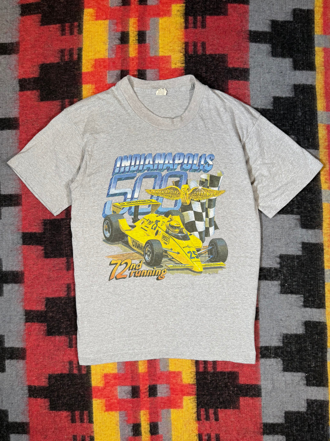 Vintage 80s Indianapolis 500 Racing Tee (M)