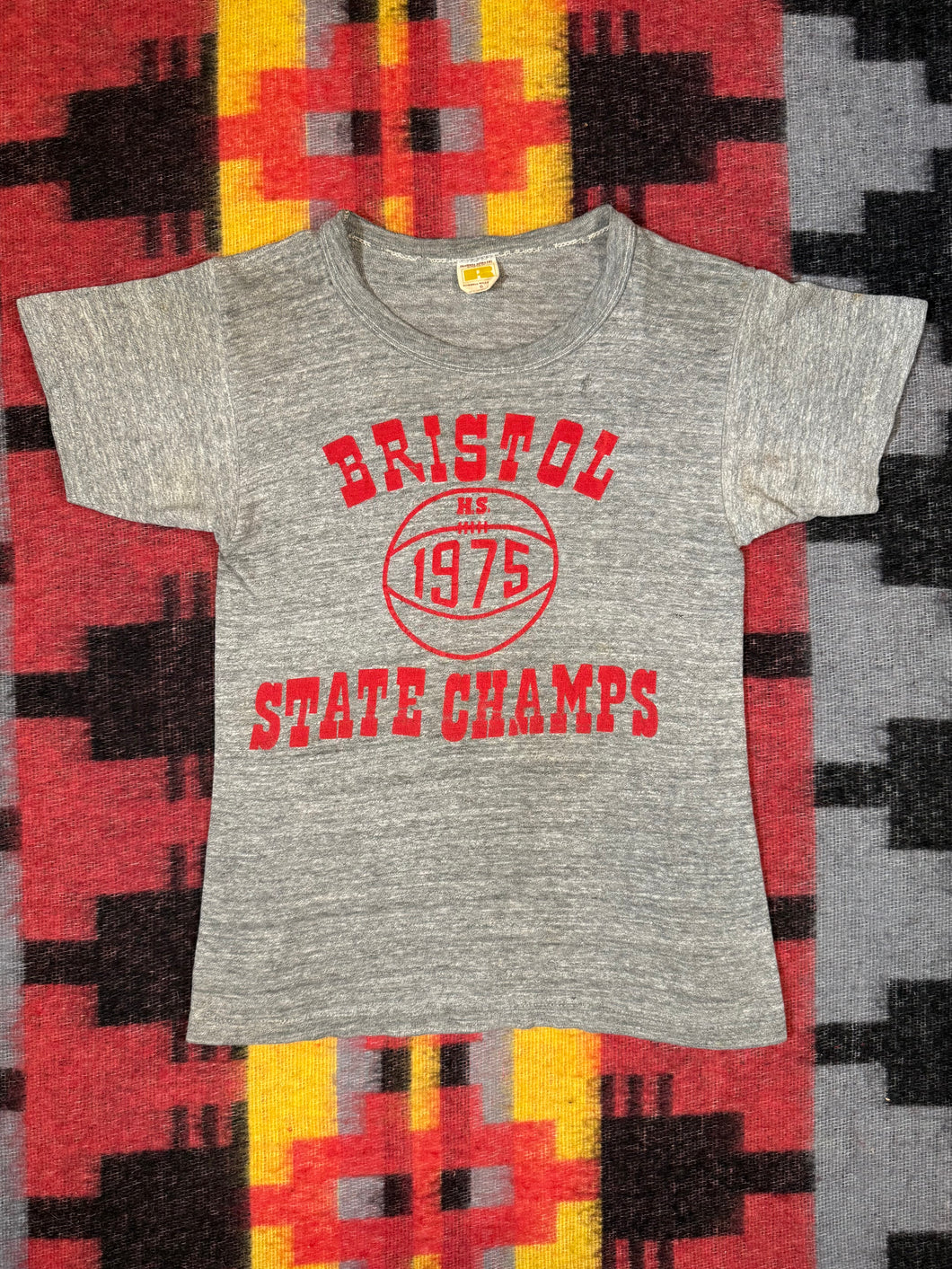 True Vintage Bristol State Champs 1975 Russell T-Shirt (15x22)