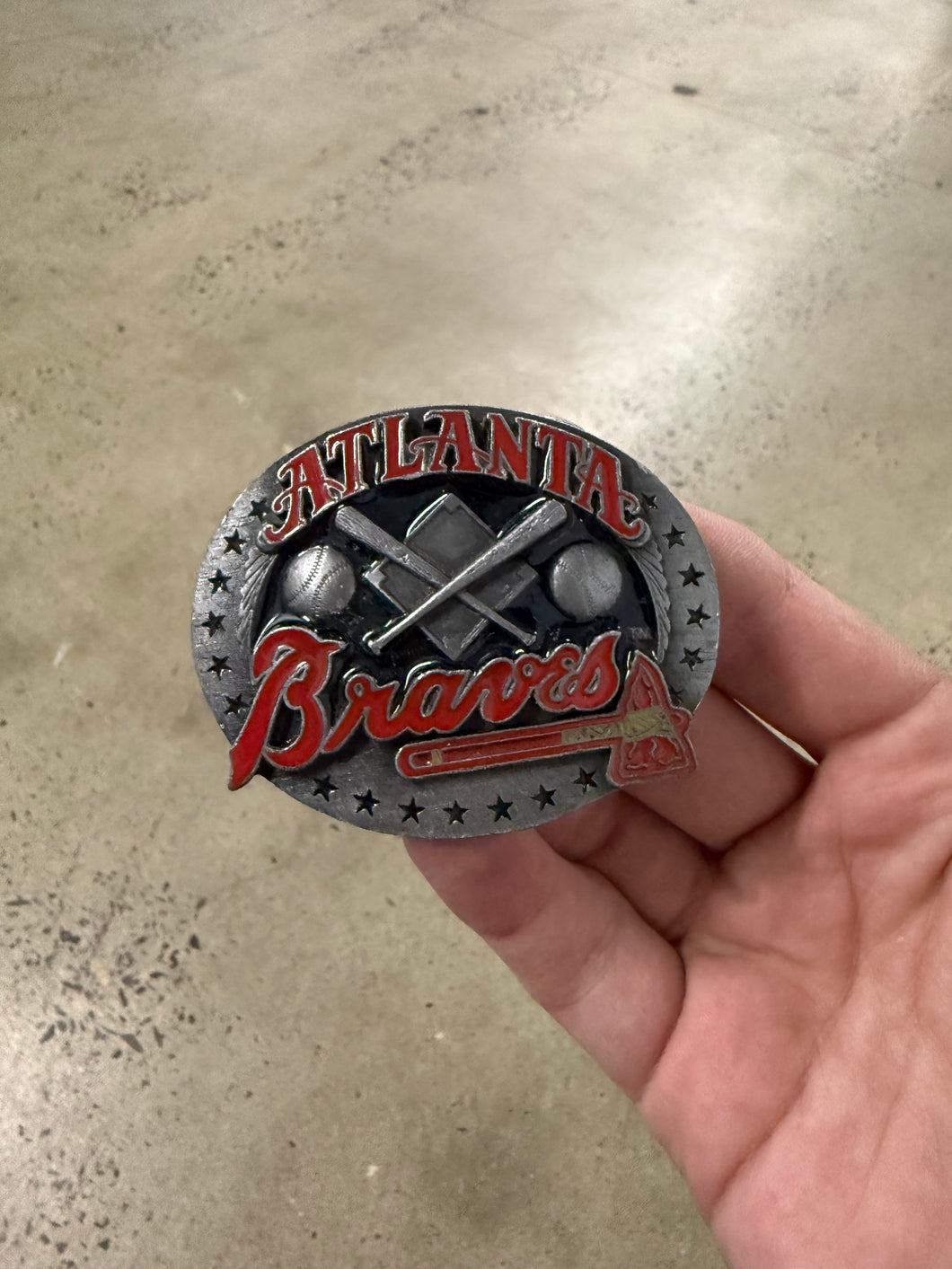 Vintage Atlanta Braves Belt Buckle