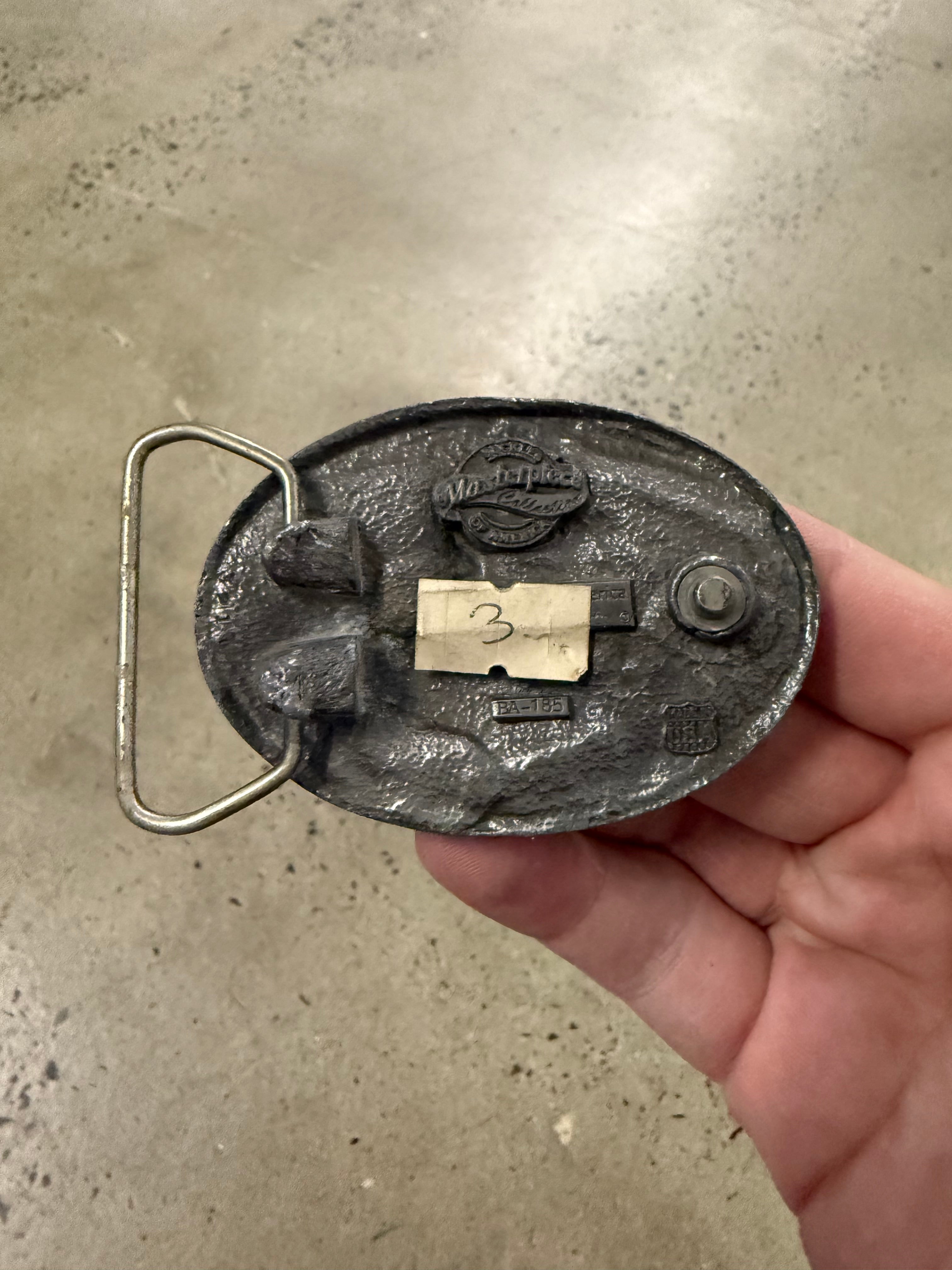 Vintage Multicolor Forklift Operator Belt Buckle