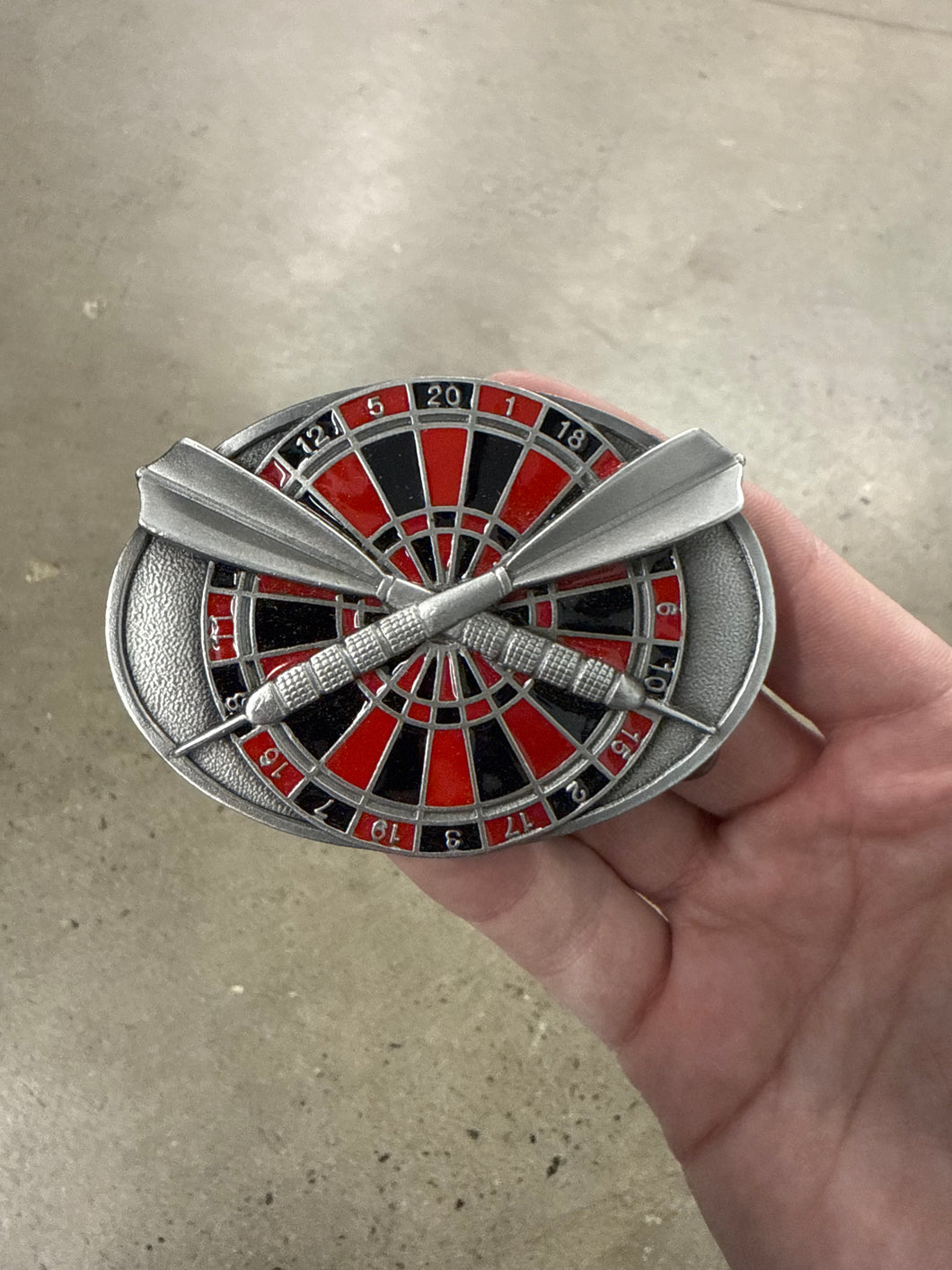 Vintage Dart Board Belt Buckle