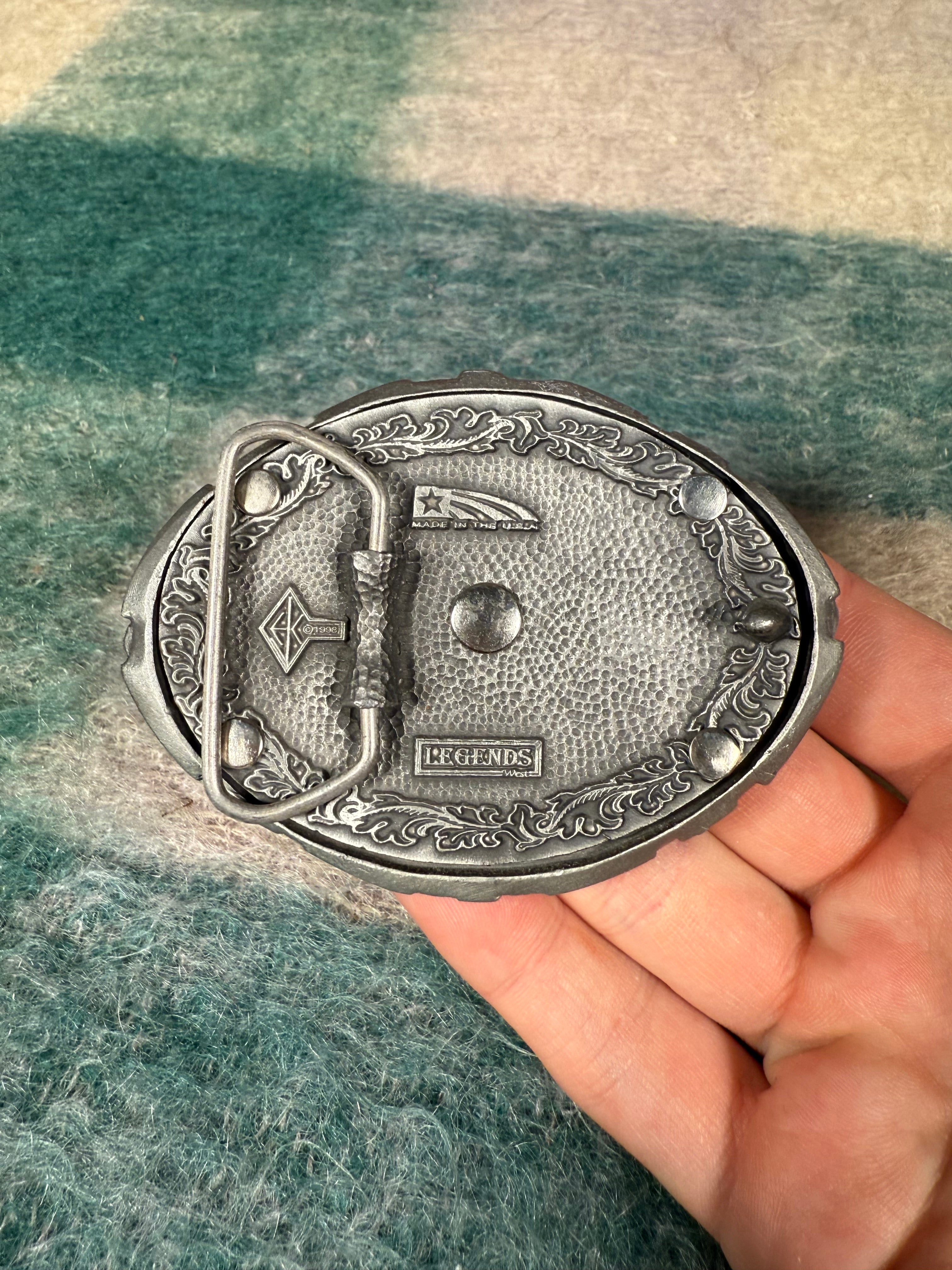 Vintage Horse Pattern Belt Buckle