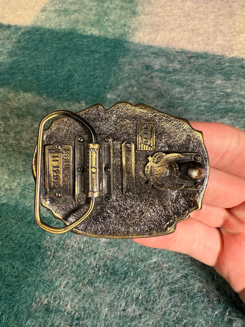 Vintage 80s Great Lakes Illinois Belt Buckle