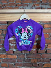Load image into Gallery viewer, Vintage Minnie Mouse Purple Sweatshirt (Youth)
