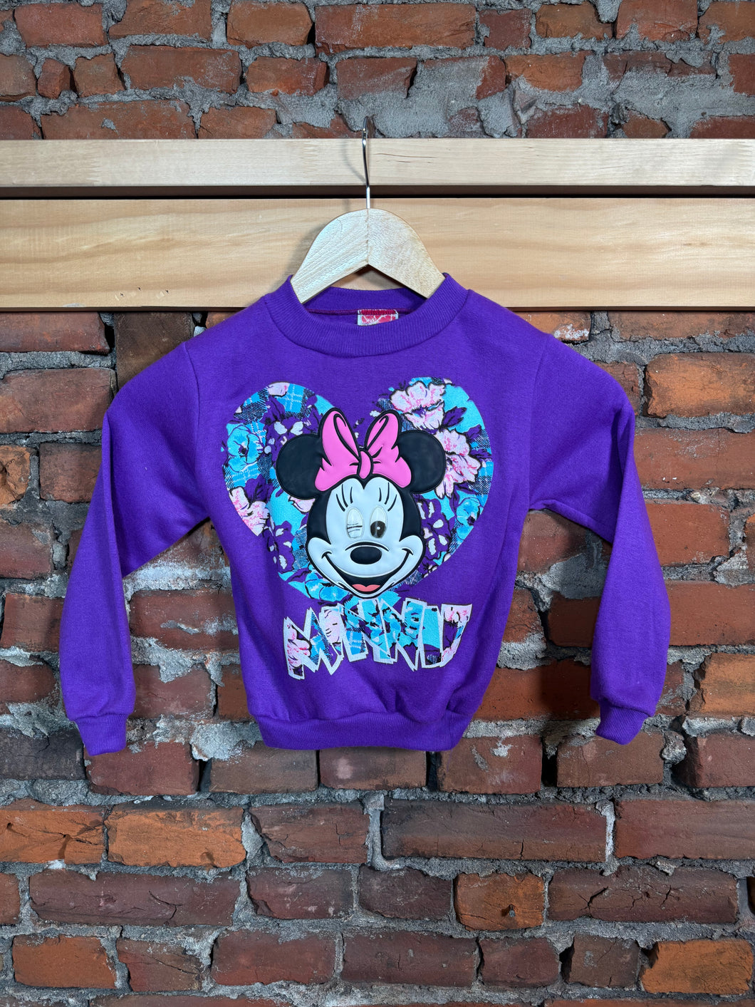 Vintage Minnie Mouse Purple Sweatshirt (Youth)