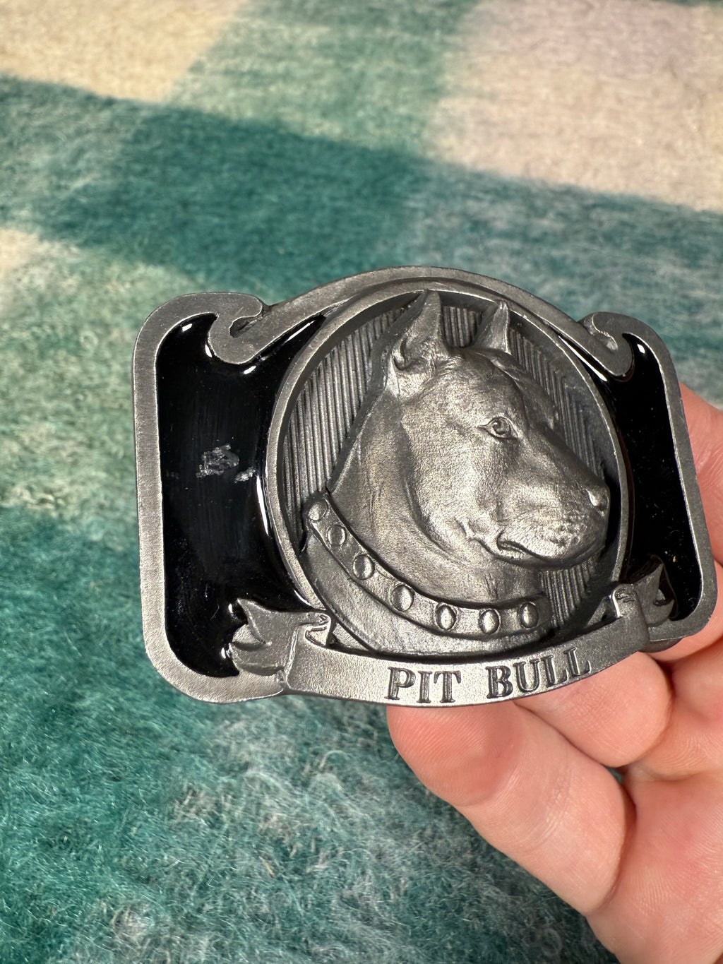 Vintage Pit Bull Belt Buckle