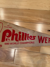 Load image into Gallery viewer, Vintage Phillies 1980 World Series Champs Pennant
