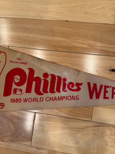 Vintage Phillies 1980 World Series Champs Pennant