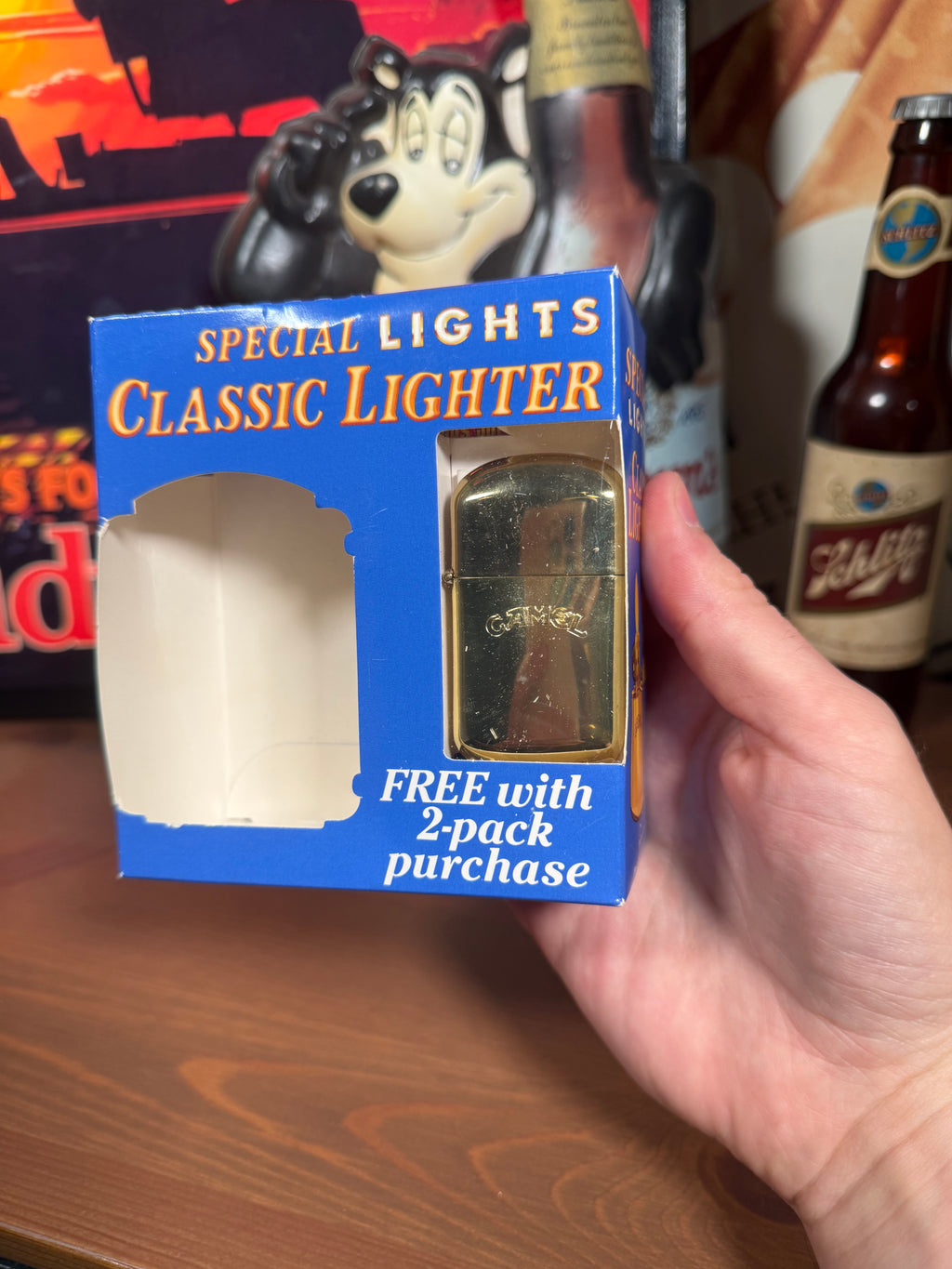 Vintage Unopened Camel Cigarettes Gold Lighter