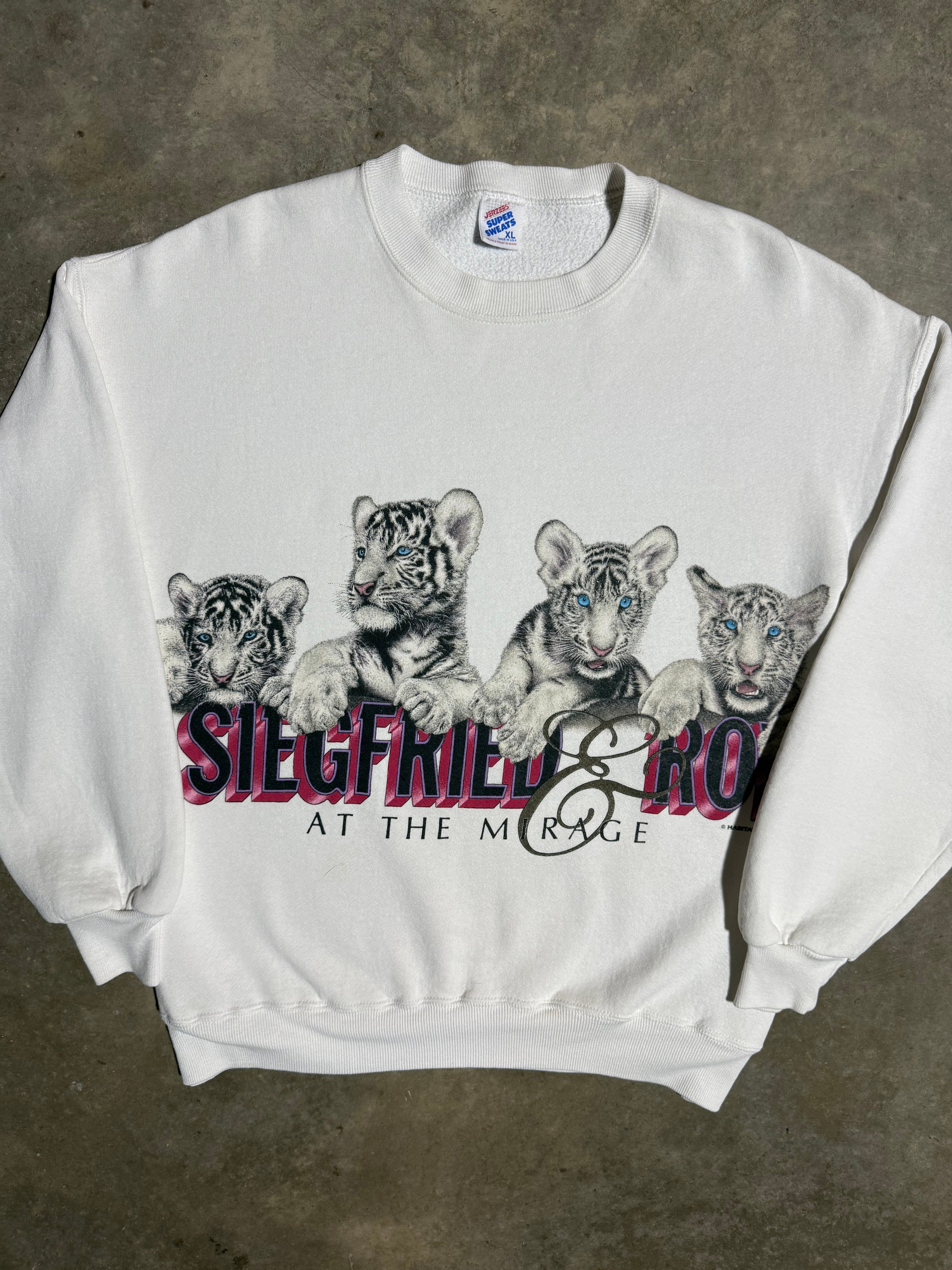 Vintage Siegfried and Roy Double Sided Tiger Crewneck (XL)