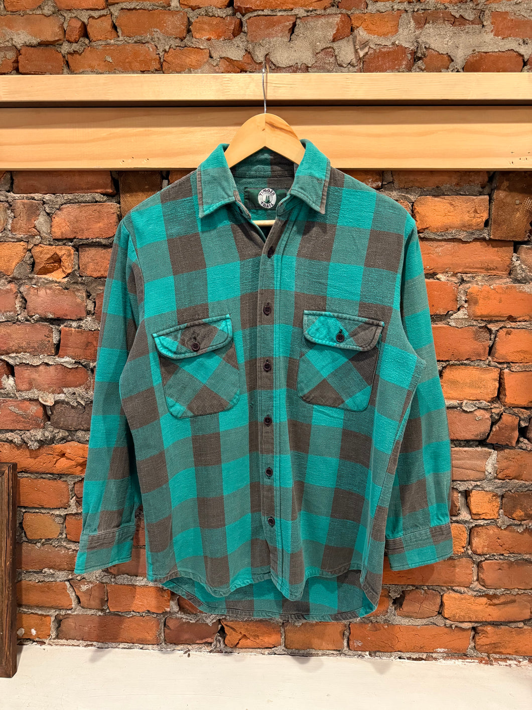Vintage Timber Trail Green Flannel (S)