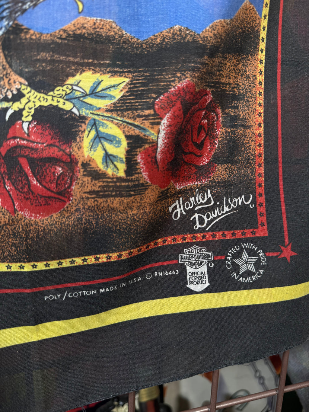 Vintage Harley Davidson Eagle Bandana