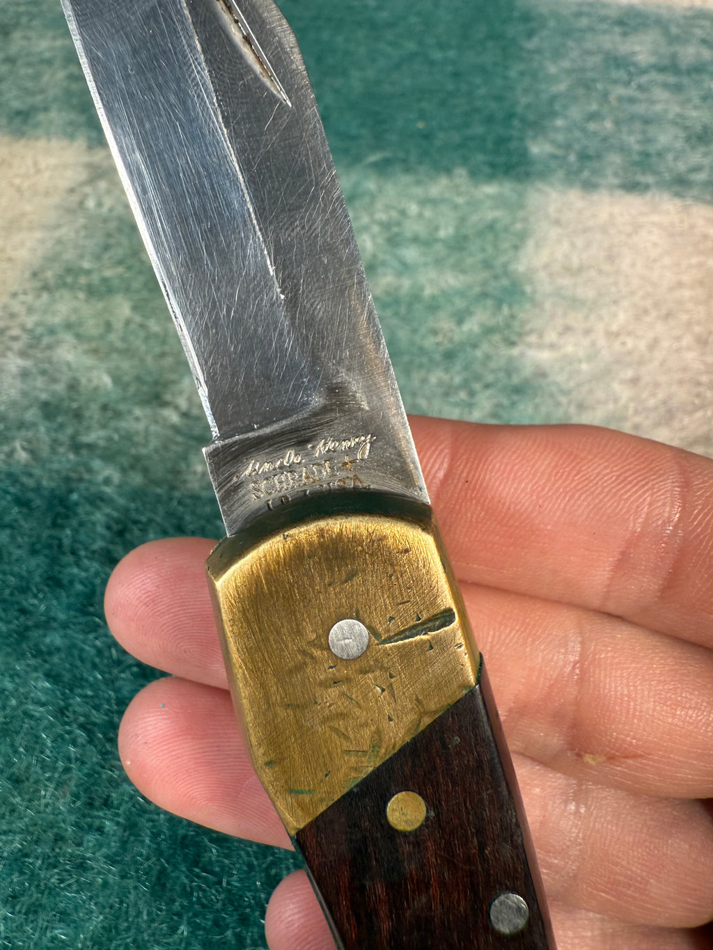 Vintage Harley Davidson Uncle Henry Knife with Leather Case