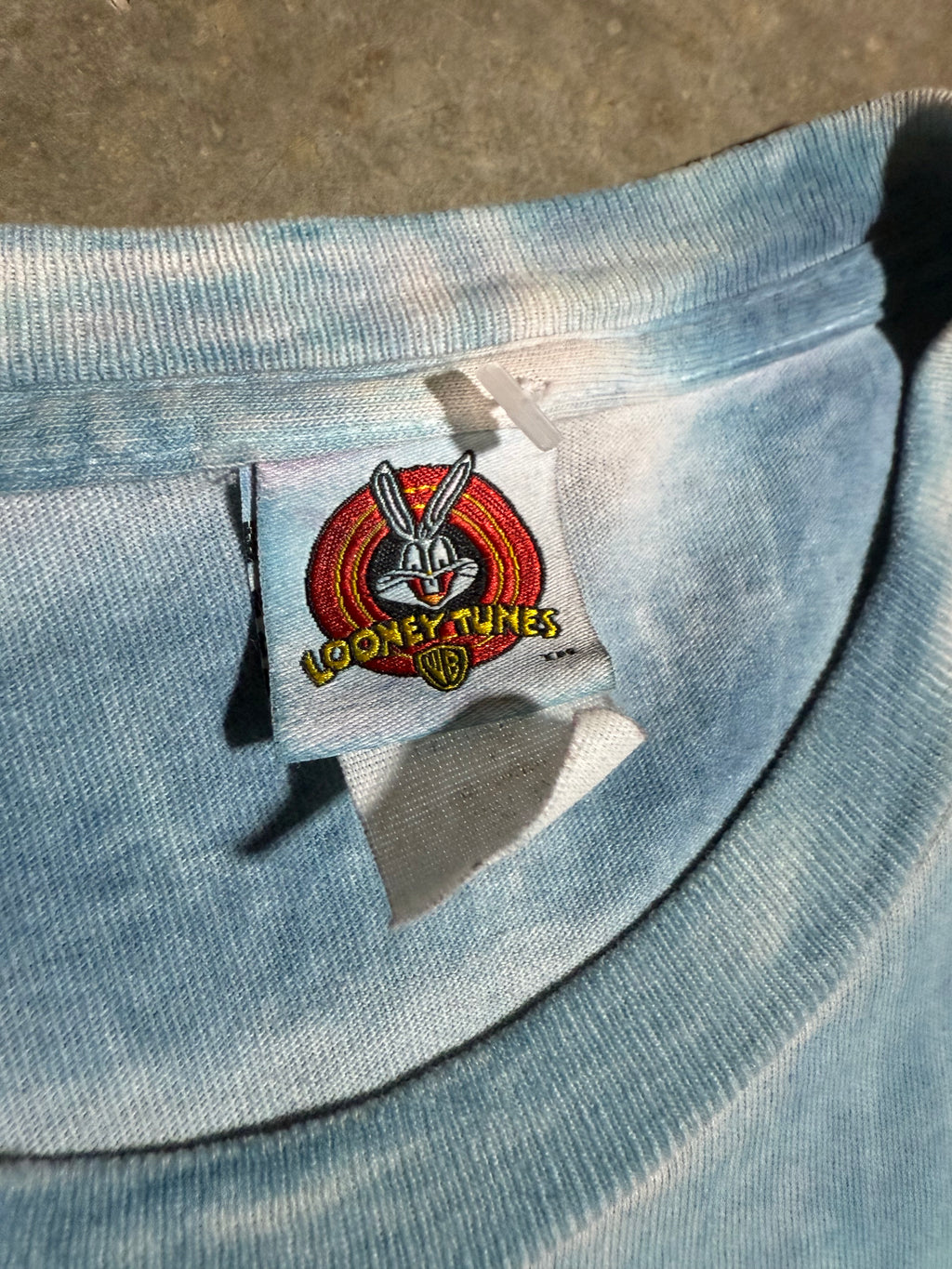 Vintage 2001 Double The Trouble Looney Tunes Tie Dye Shirt (M)