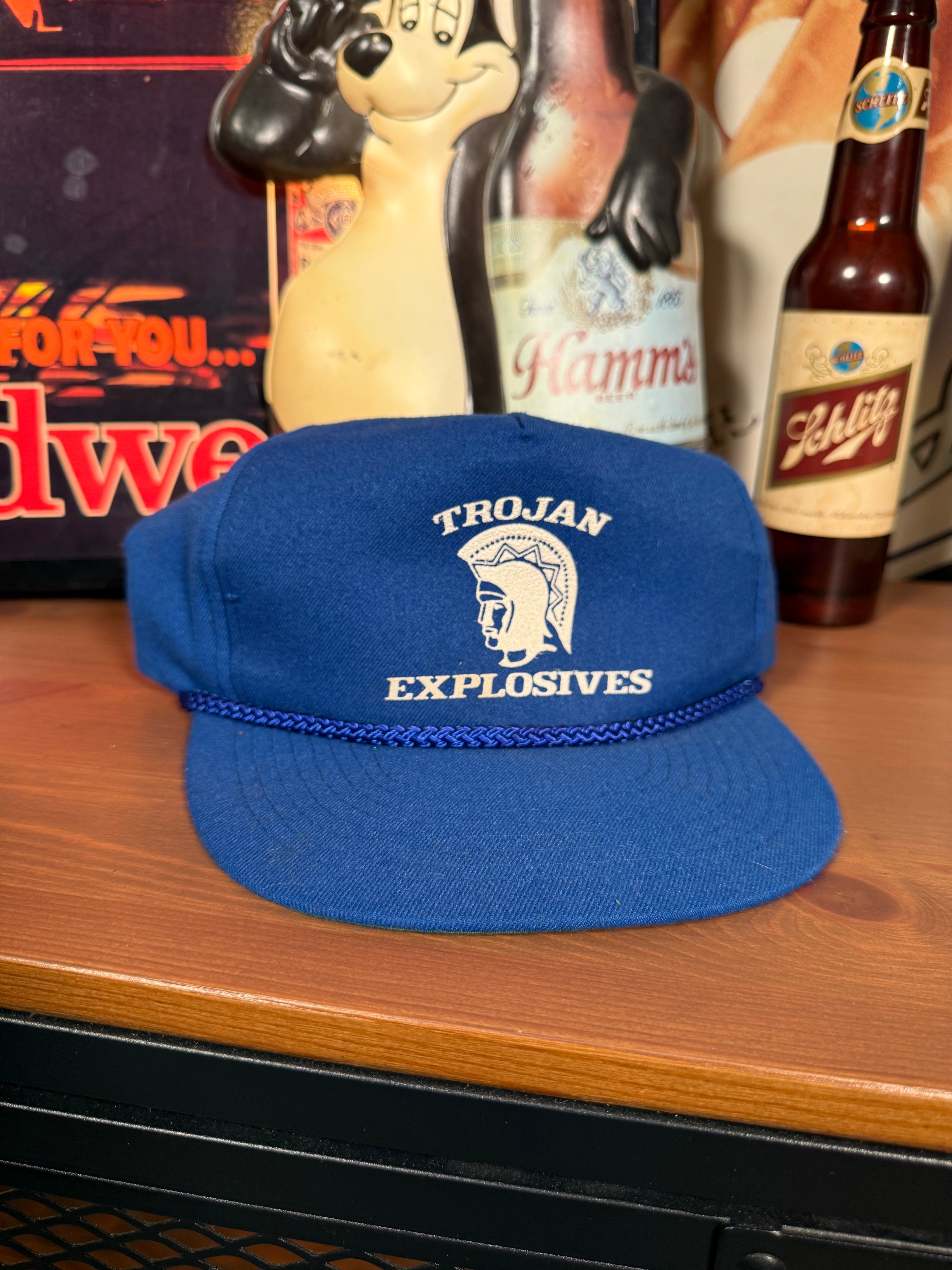 Vintage Trojan Explosives Snapback Hat