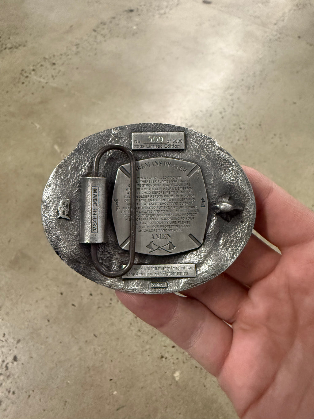 Vintage 2004 Firefighter Fire Belt Buckle
