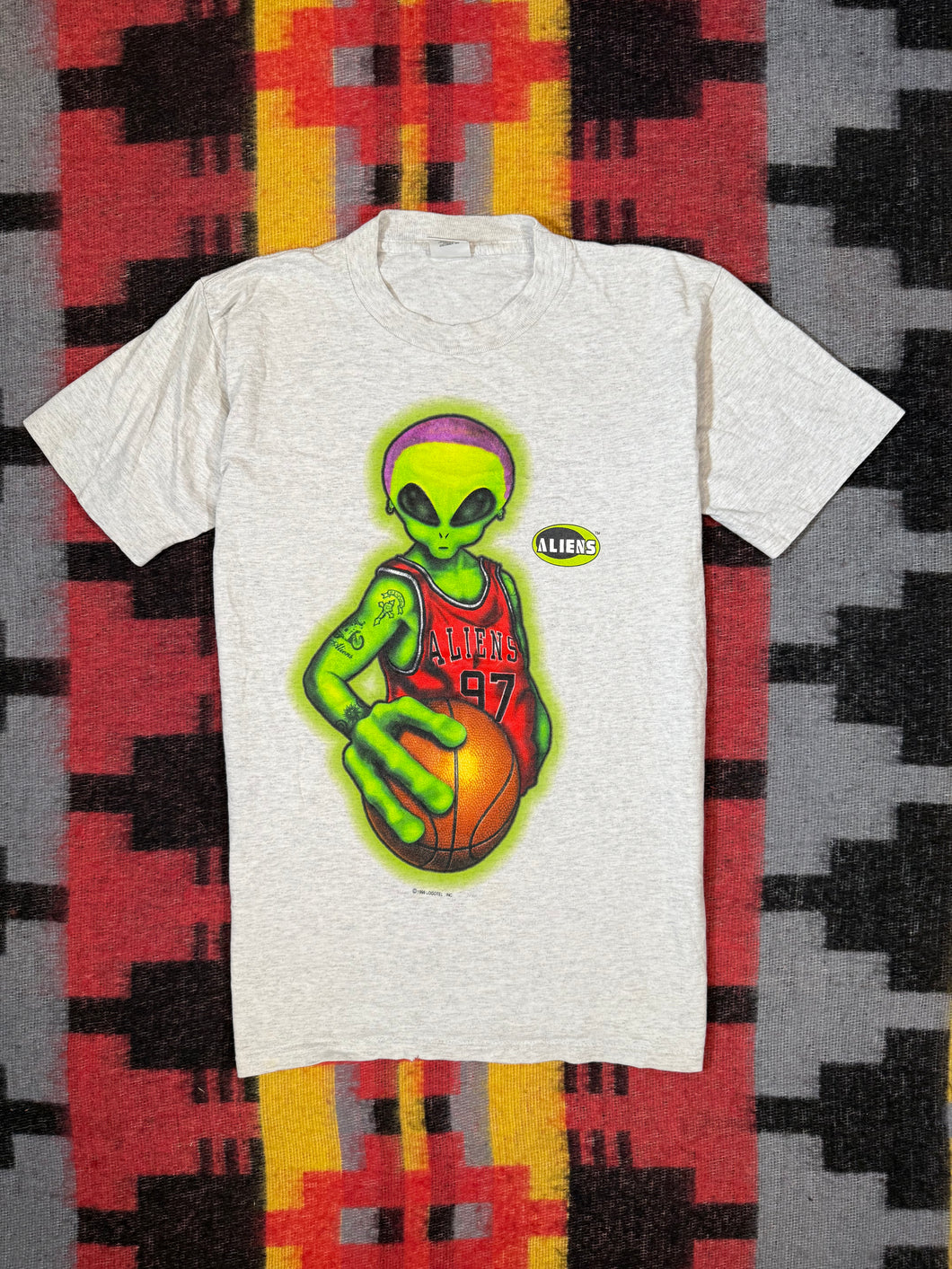 Vintage Youth 1996 Aliens Basketball Shirt (Youth, Measurements Shown)