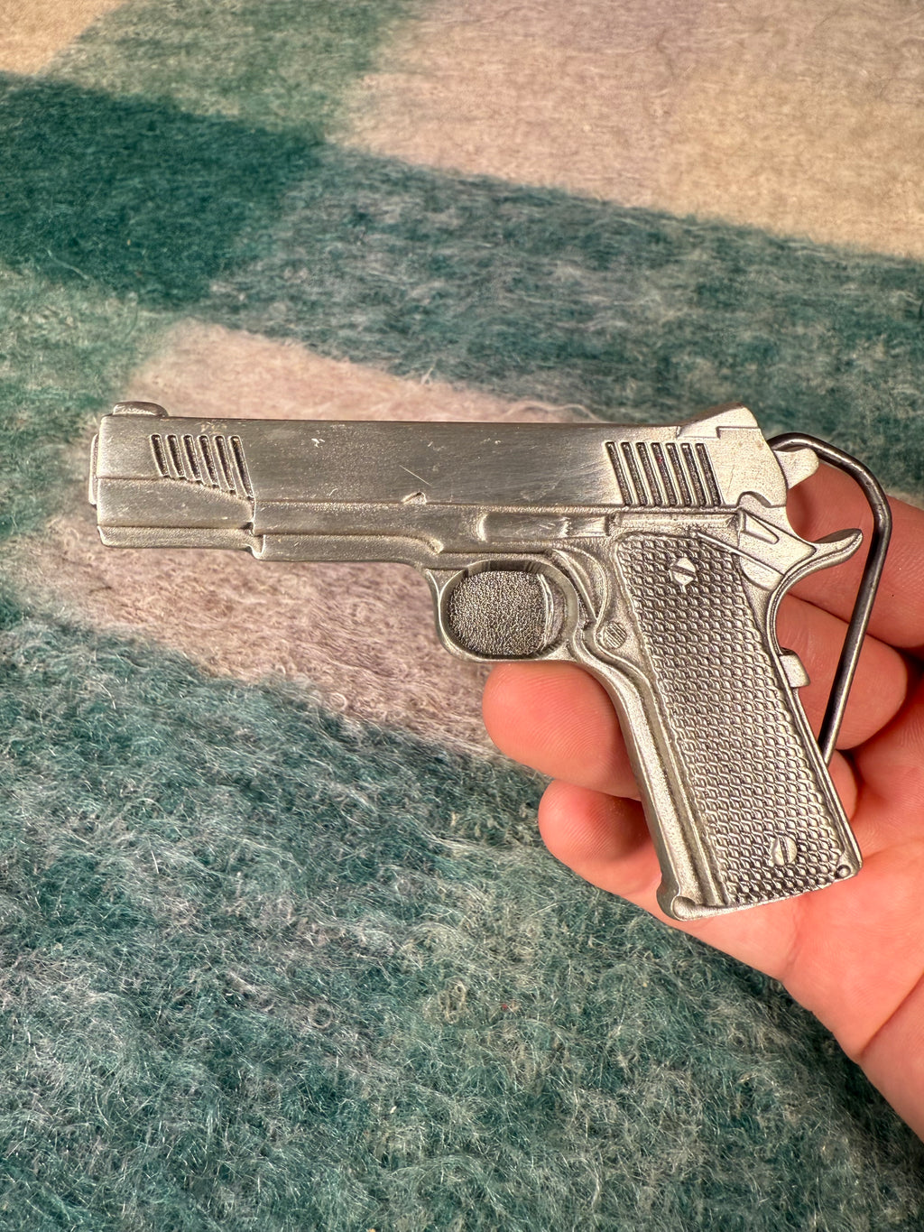 Vintage Hand Gun Belt Buckle