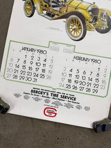 Vintage 1980 General Tire Calendar (17x26.5inch)(Missing Pages)