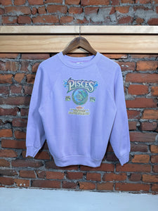Vintage 80s Pisces Astrology Sign Crewneck (WS)
