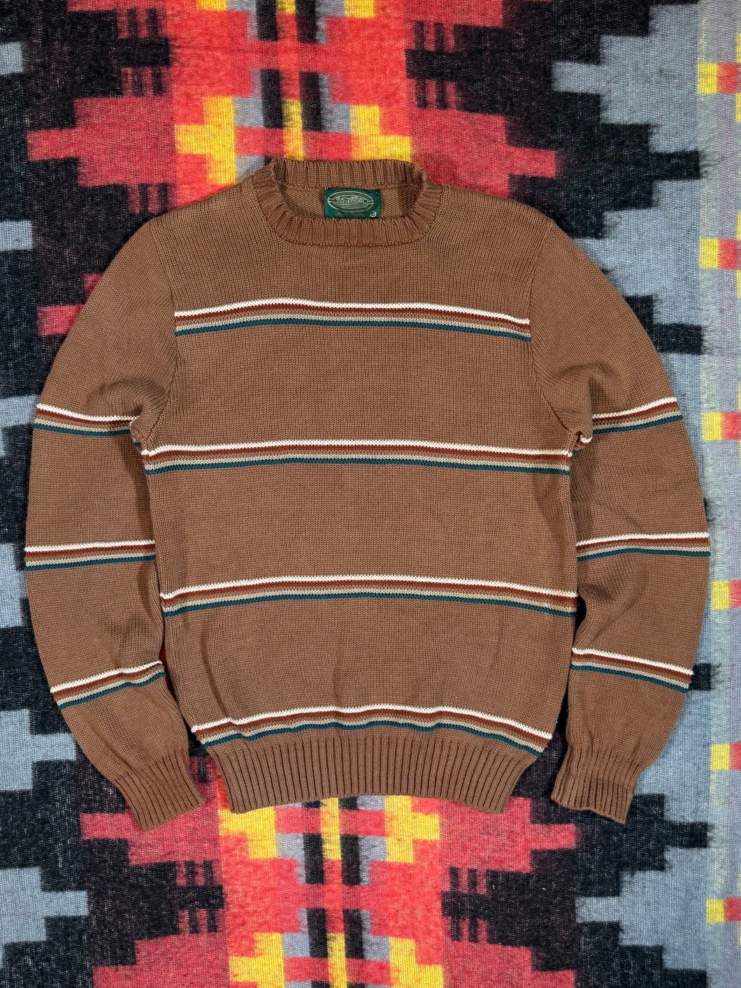 Vintage John Woodhead Ltd Brown Knit Sweater (S)