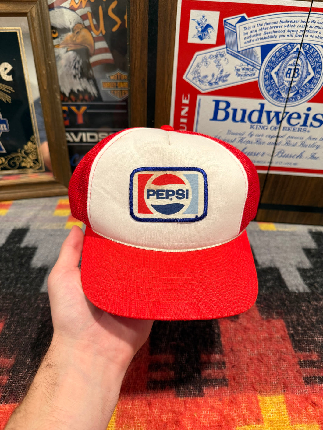 Vintage Pepsi Patch Trucker Hat