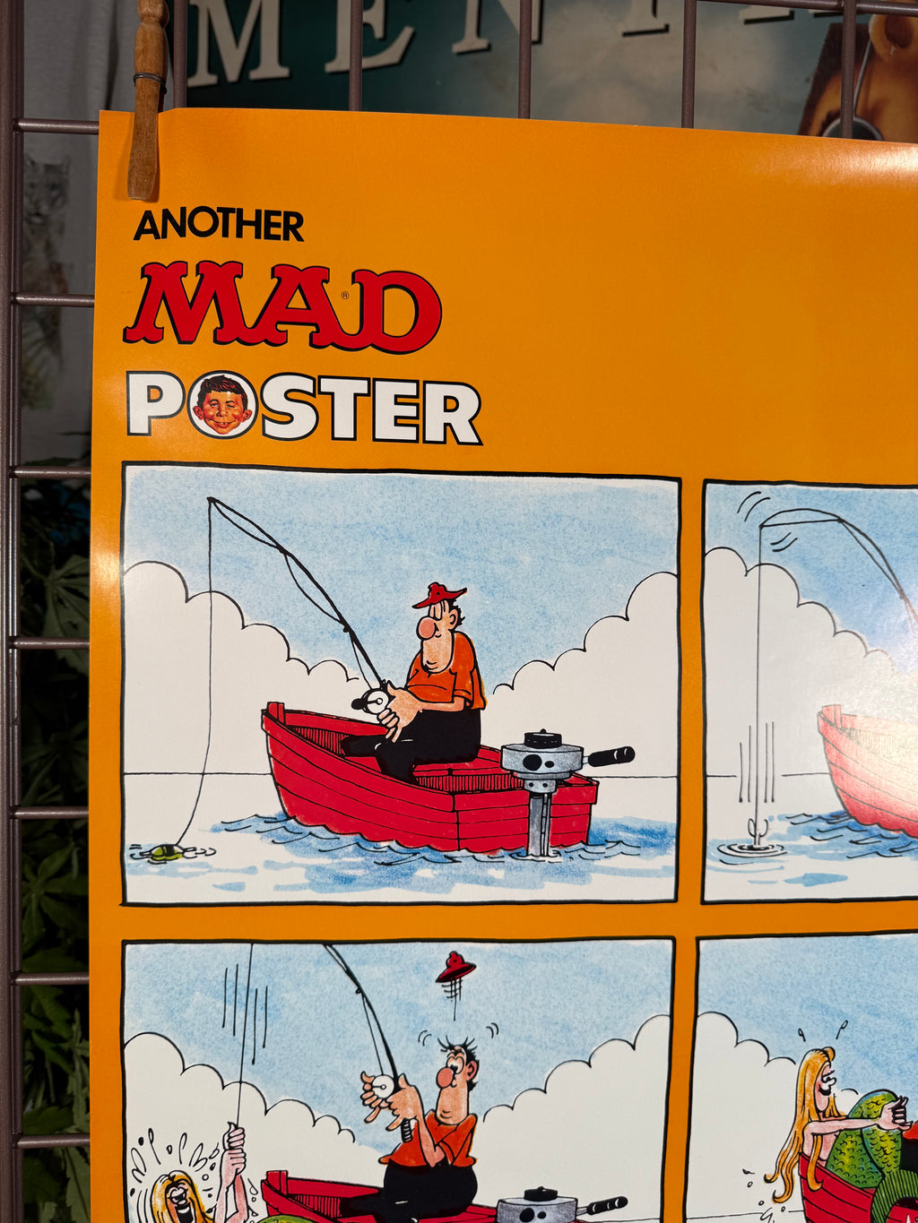 Vintage 1977 Mad Fishing Poster
