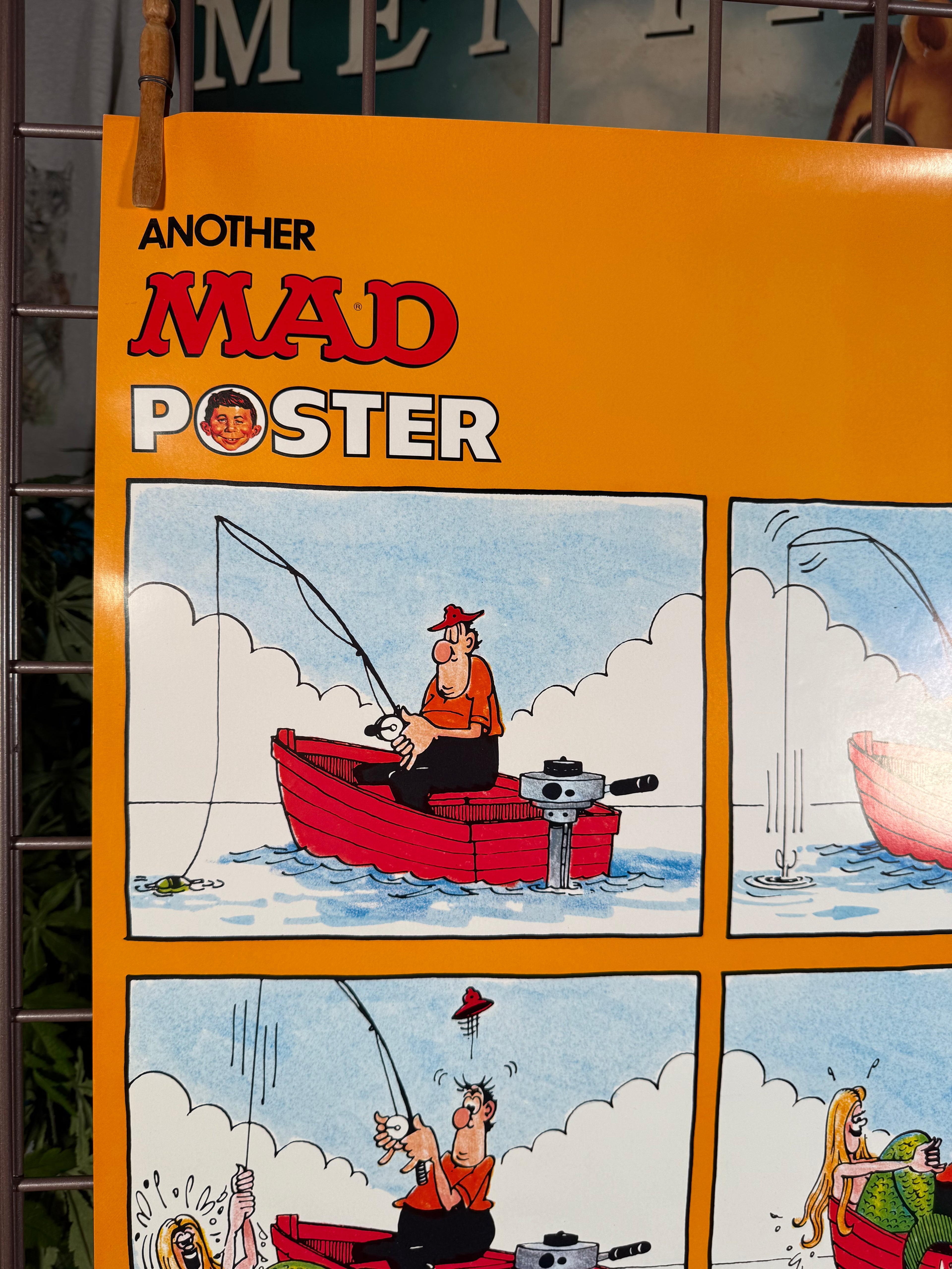 Vintage 1977 Mad Fishing Poster