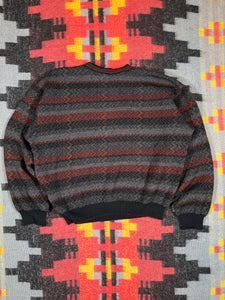 Vintage Tricots Knit Striped Wool Sweater (2XL)